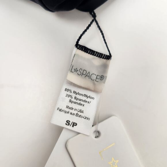 L*Space Parker Convertible Bikini Top in Black Size Small NWT - Picture 5 of 5